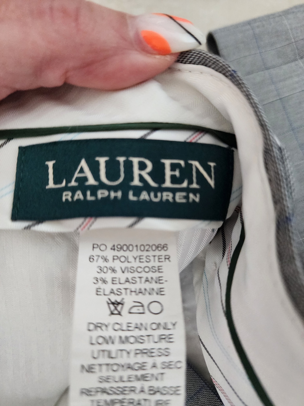 Ralph Lauren Gray Windowpane Kids Suit Jacket & Pants - Picture 3 of 7